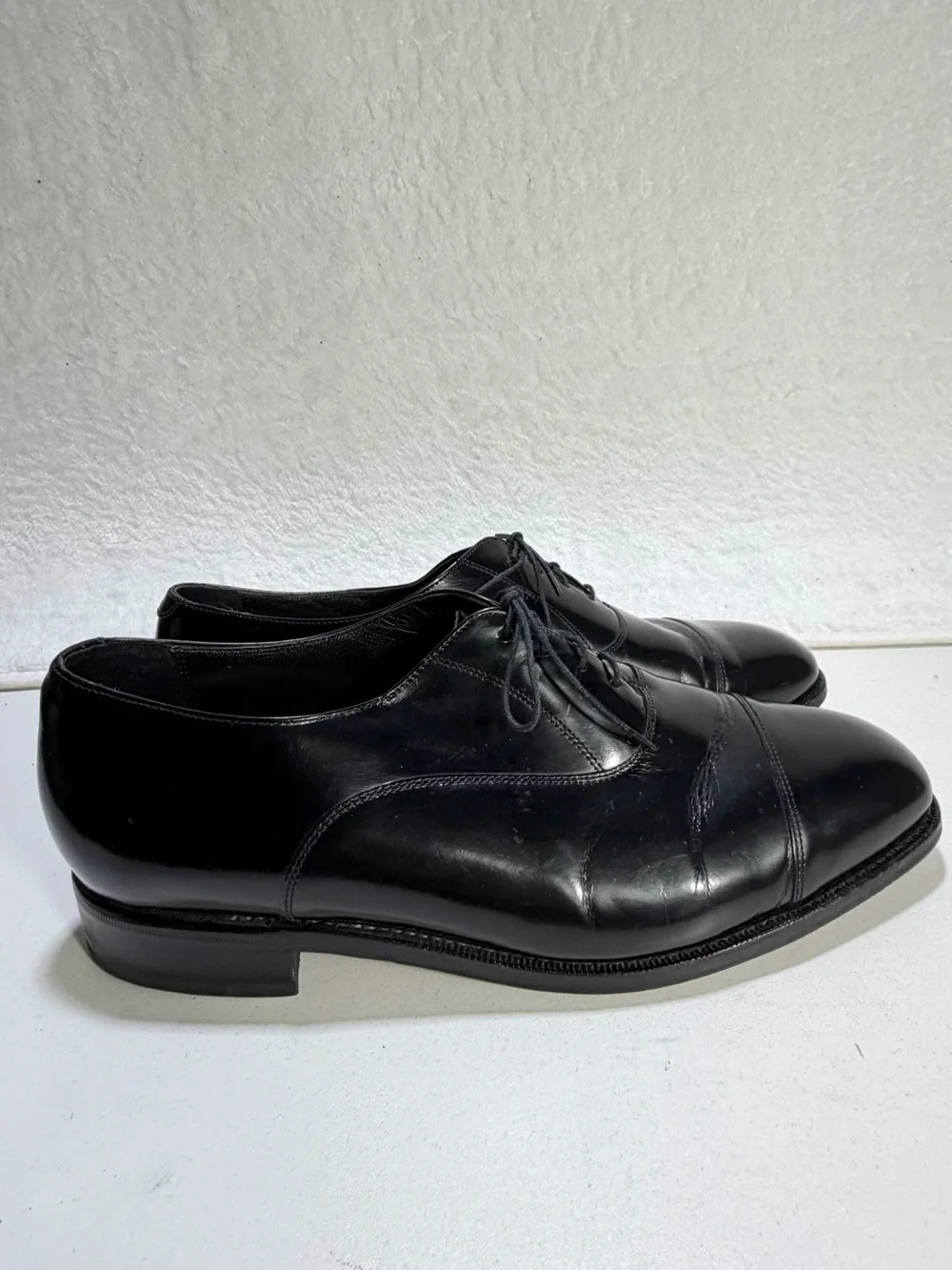 Florsheim Cap Toe Oxford Black Leather Dress Shoes Men’s Size 10